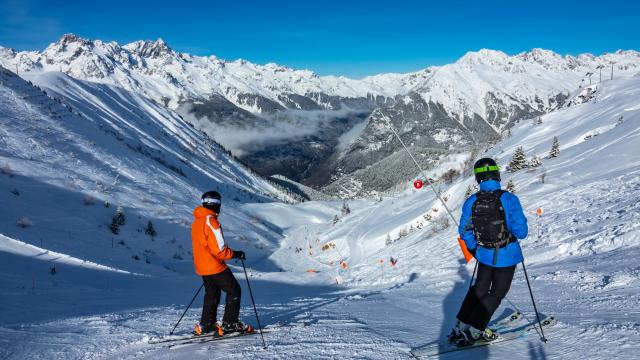 Ski sur la piste de Poutran